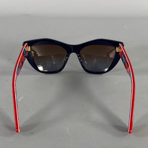 MIU MIU Navy Red SMU 02P Floral Acetate Sunglasses main image 7